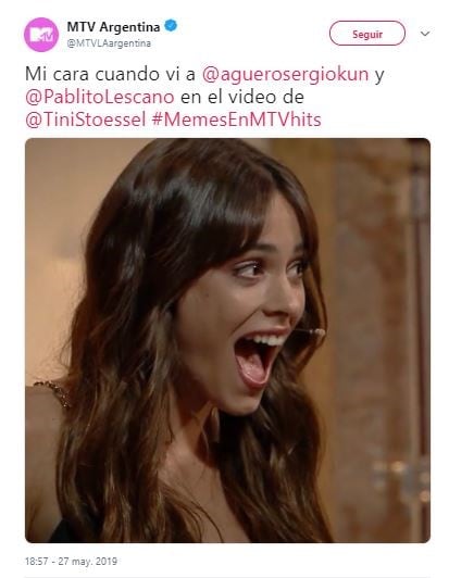 El meme de Tini Stoessel y el Kun Agüero que se volvió viral en las redes