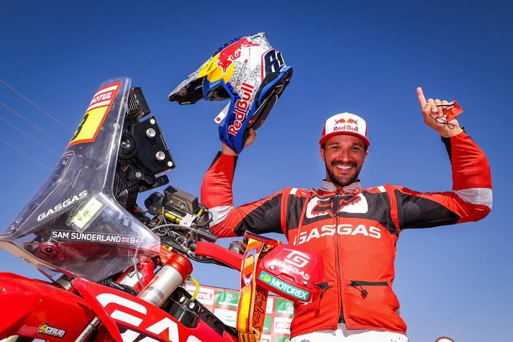 Sam Sunderland, de 32 años. Bicampeón en Motos. El único británico hasta hoy que logró vencer el Dakar.