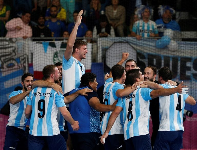 Argentina celebra el triunfo. (Foto: Juan Karita/AP)