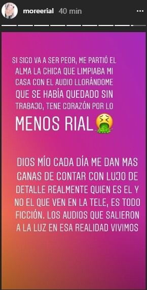 Las stories de More Rial