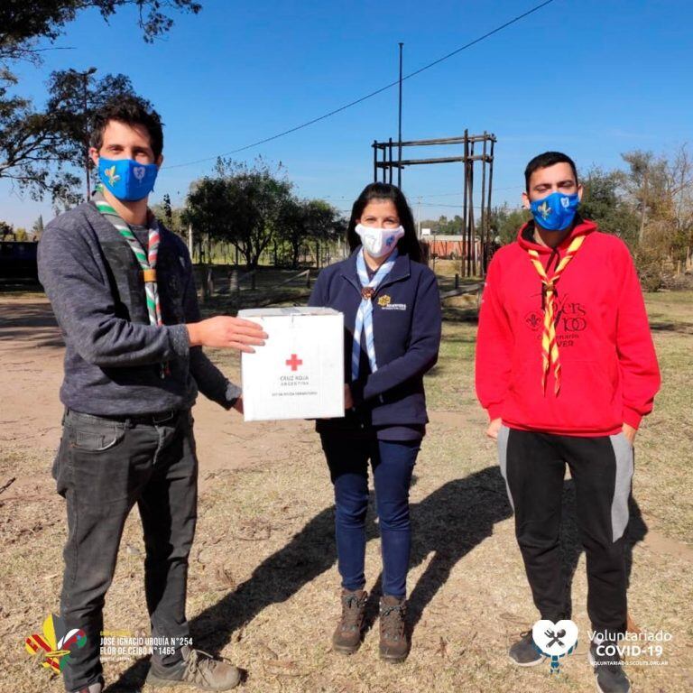 Scouts de Arroyito participan del voluntariado nacional por el Covid-19