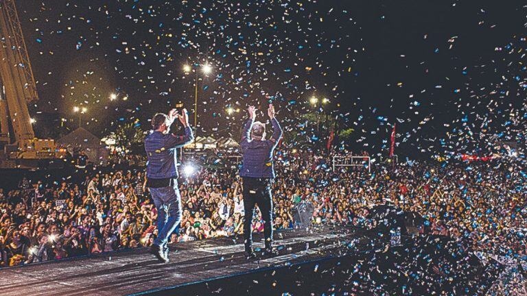 Camilo y Nardo fueron uno de los atractivos principales de la fiesta.