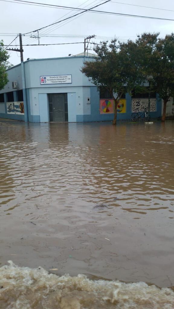 María Susana quedó bajo el agua con el temporal