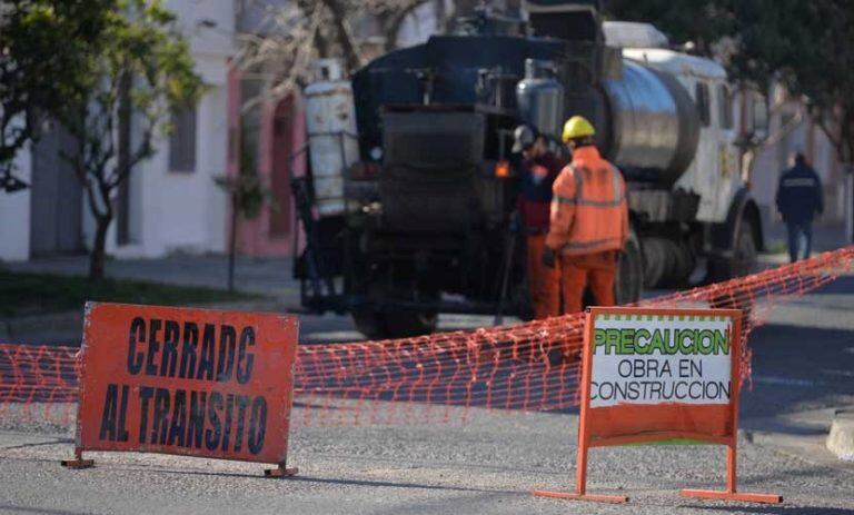 Calle Patricios cortada por obra de pavimentación