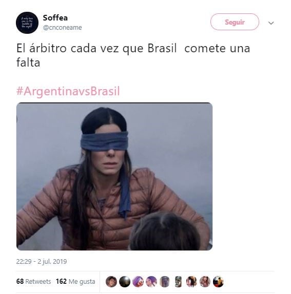 Los mejores memes de la derrota de Argentina ante Brasil (Foto: captura Twitter)