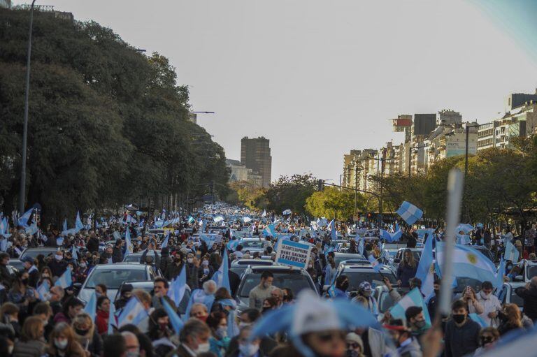 Marcha en contra del Gobierno en el Obelisco.
(Foto: Federico Lopez Claro)