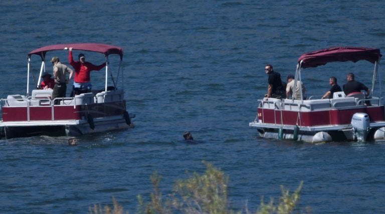 El lago donde desapareció la actriz. Las autoridades creen que no puede haber llegado a una orilla (Foto: Gene Blevins/ZUMA Wire/dpa)