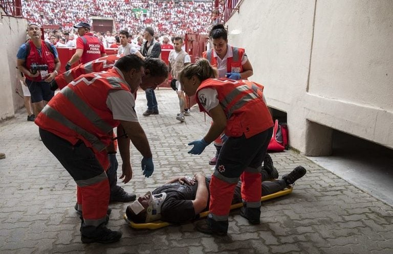 Dos de las siete personas heridas terminaron con lesiones de gravedad en sus piernas y cuello.