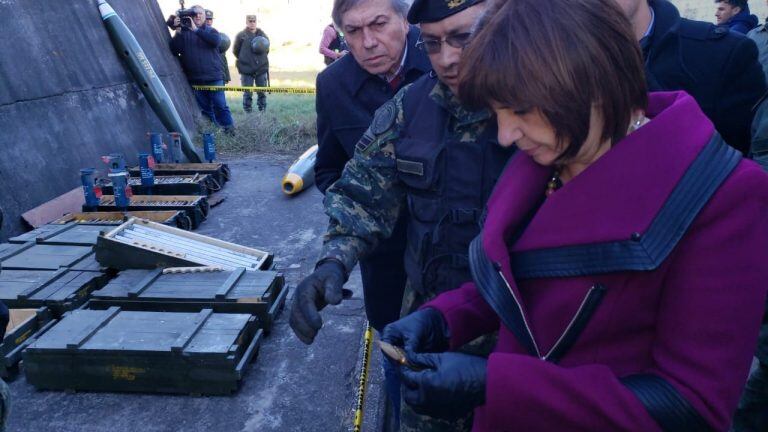 La ministra Bullrich da a conocer los resultados del secuestro de armas en Córdoba.