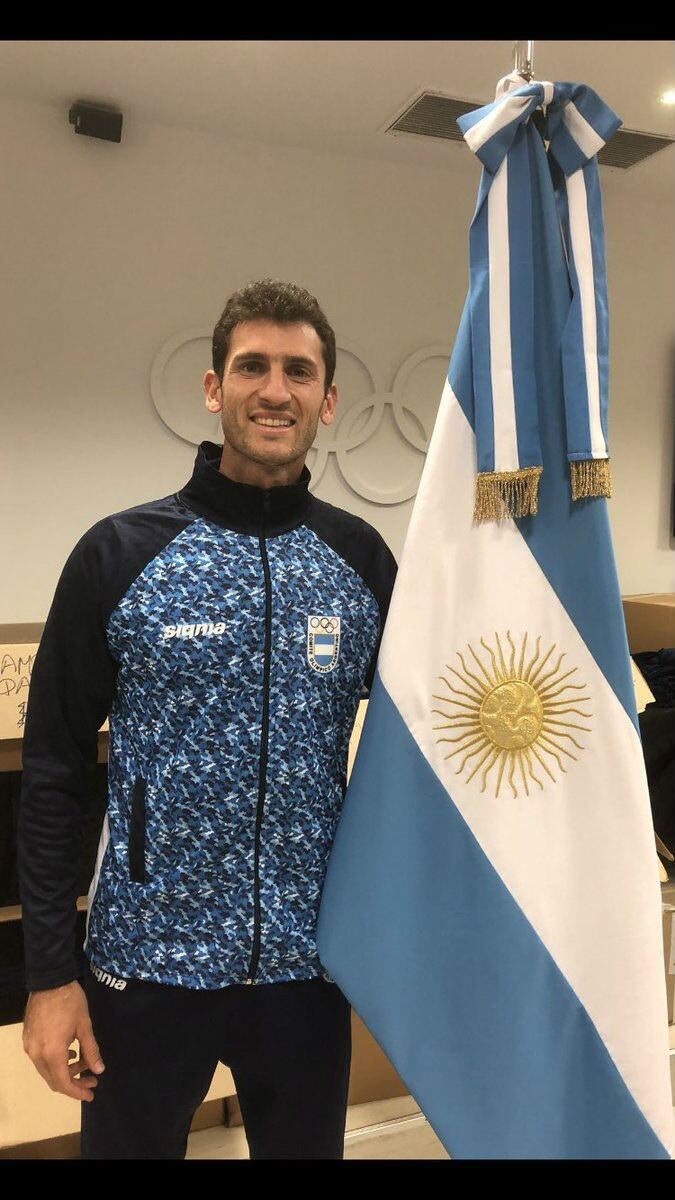 Germán Chiaraviglio, abanderado argentino en los Odesur 2018.