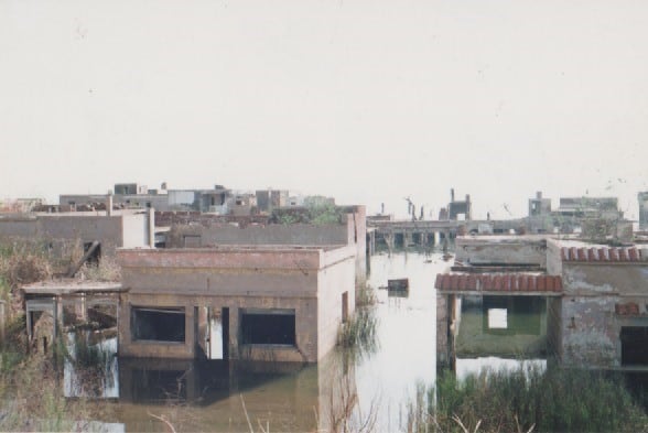 Manzanas anegadas por las aguas (Museo Fotográfico)