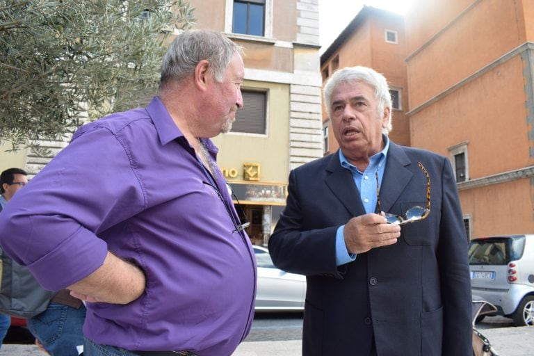 José Manuel de la Sota junto a Cacho Piña en el Vaticano.