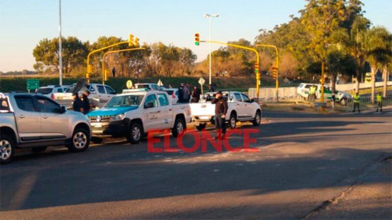 Gran despliegue policial en la localidad entrerriana.