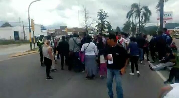 Corte en la avenida Paraguay.