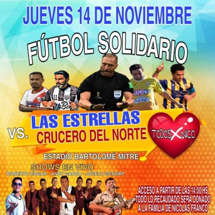 Fútbol solidario por Nico en el Club Mitre.