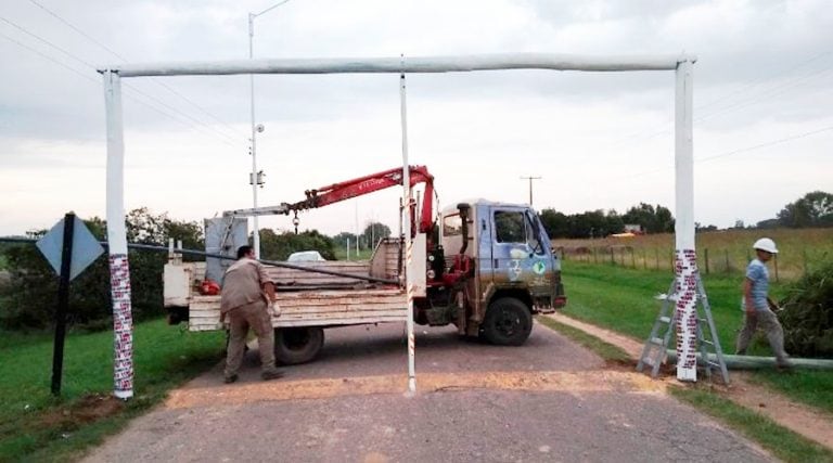 En Banderaló instalan un arco fumigador de funcionamiento automatizado (Diario Textual)