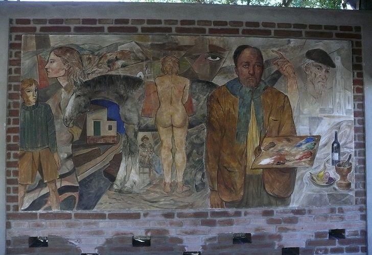 Fresco realizado por Álvaro Izurieta.