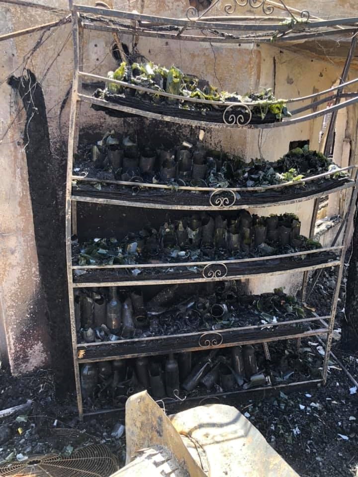 Lo que quedó tras el incendio en el Petit Restaurante