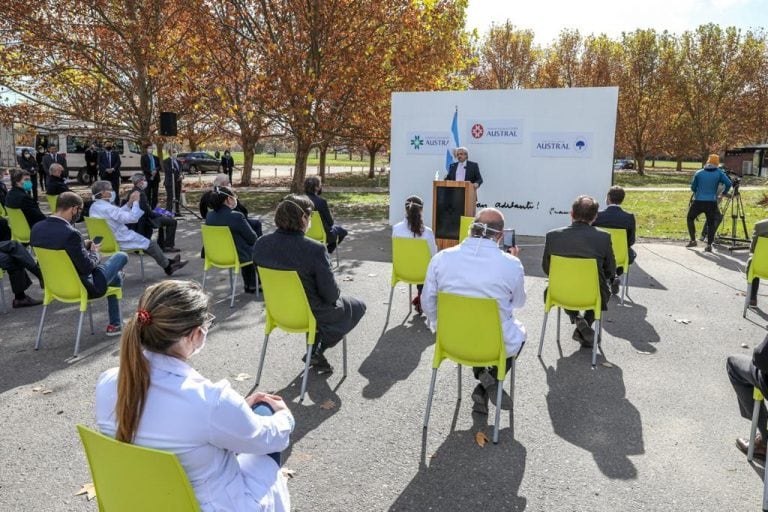 Alberto Fernández visitó Pilar para inaugurar un “hospital solidario”. (Presidencia de la Nación)