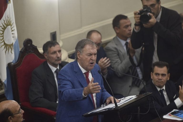 Juan Schiaretti, en una nueva apertura de sesiones en la Legislatura cordobesa.