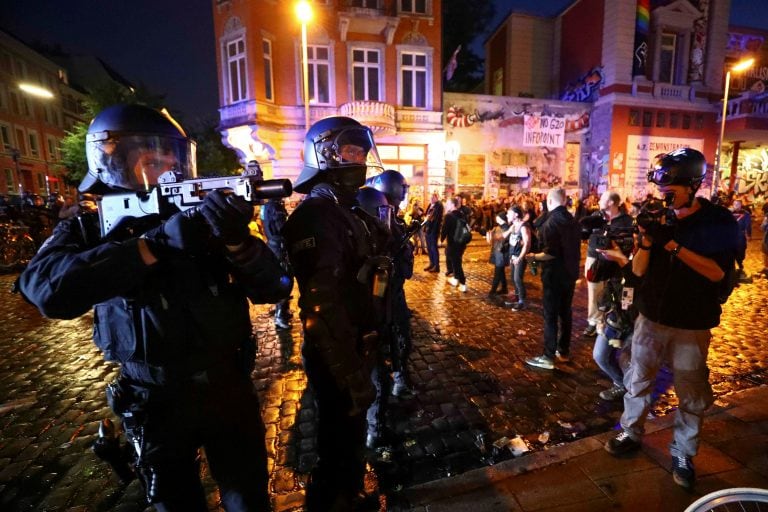 Protestas contra el G20 en Hamburgo, Alemania. Foto: REUTERS.