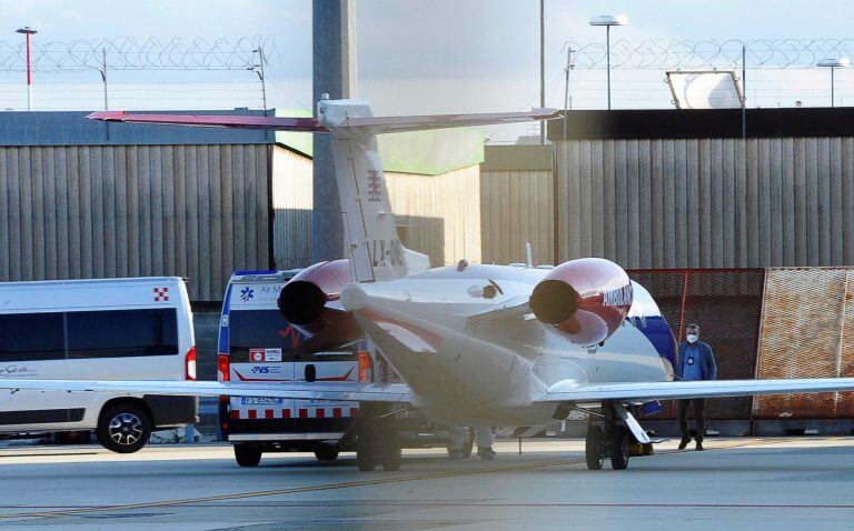 El avión que trasladó a Cristiano Ronaldo (EFE/EPA)