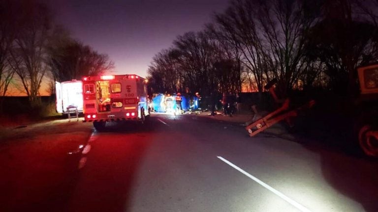 El conductor de auto debió ser trasladado al Hospital de General Pico (Impacto Castex)