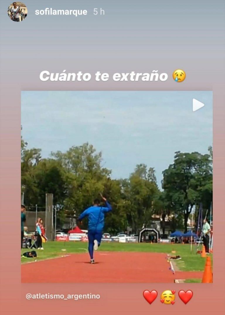 Sofía Lamarque recordó a Braian Toledo (Foto: captura Instagram)