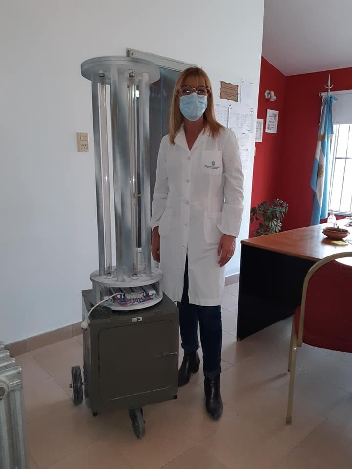 Estudiantes diseñaron un robot que esteriliza el hospital de Campo Quijano (Facebook Hospital Dr. Francisco Herrera - Campo Quijano)