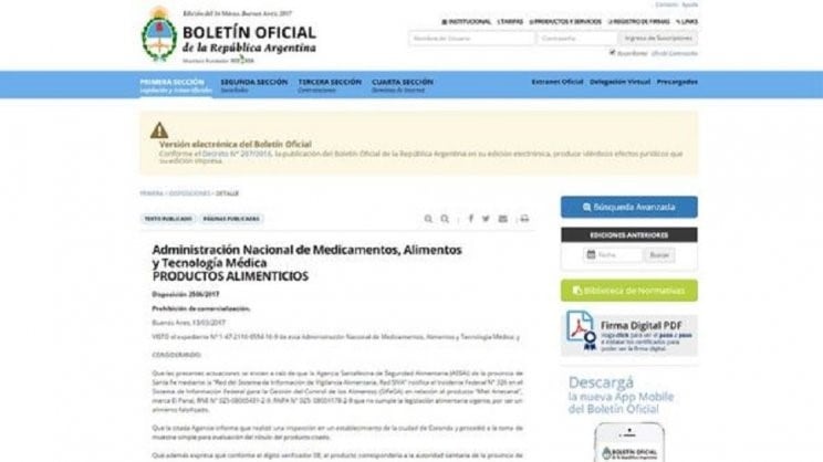 ANMAT prohibió el uso y comercialización de ciertos productos alimenticios y cosméticos.