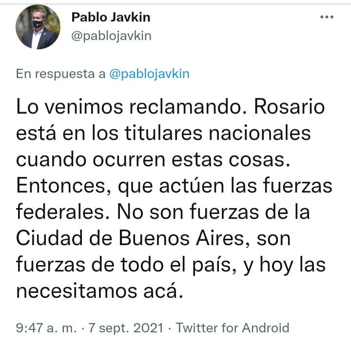 El dirigente del Frente Progresista insiste en que la ciudad no recibe el apoyo que requiere en materia de seguridad.