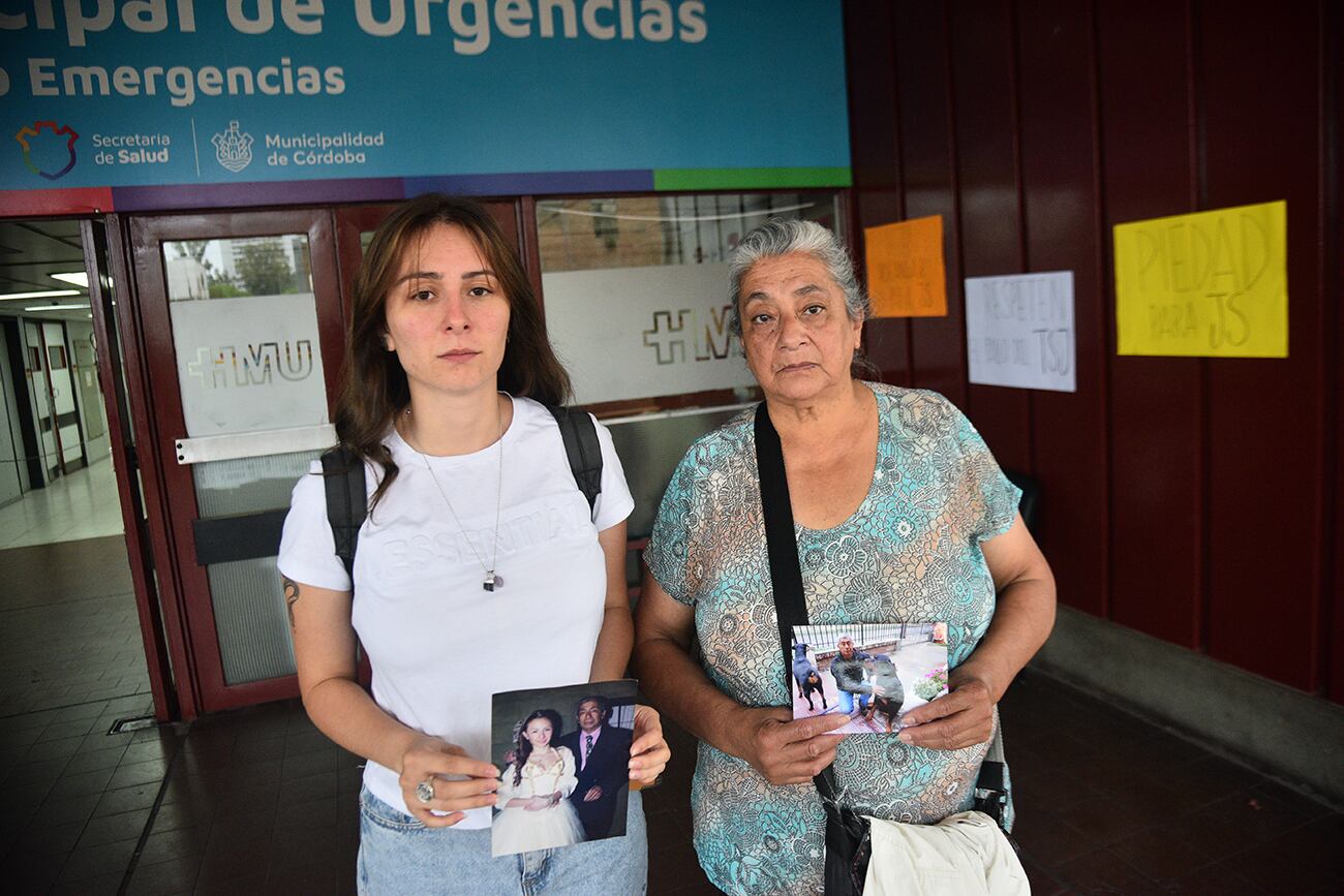 Familiares del hombre internado en el hospital de Urgencias.