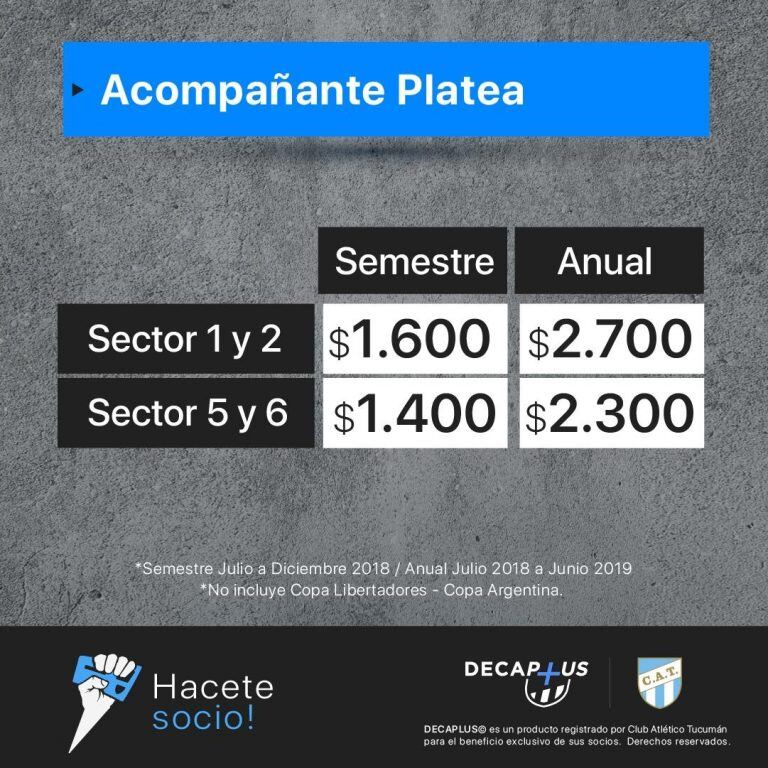 Precios de los abonos para asociarse a Atlético