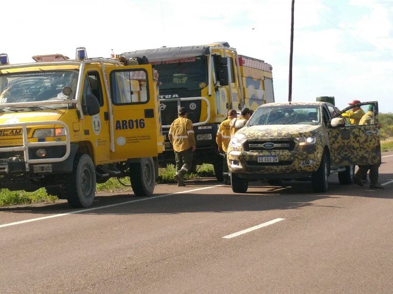 El Plan Provincial de Manejo de Fuego de Mendoza aportó una camioneta 4 x 4 ideal para el traslado y el combate de las llamas en las sierras.