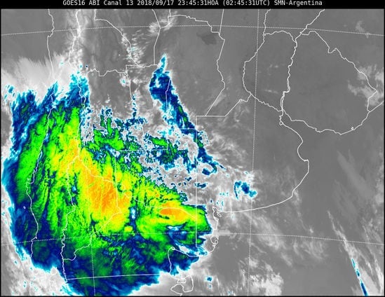 Se prevé que con el avance de un frente frío los vientos roten bruscamente al sector sur