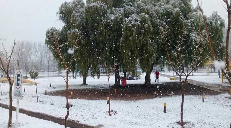 Las nevadas mas intensas se registraron en la mañana del domingo (Radio Génesis 25)