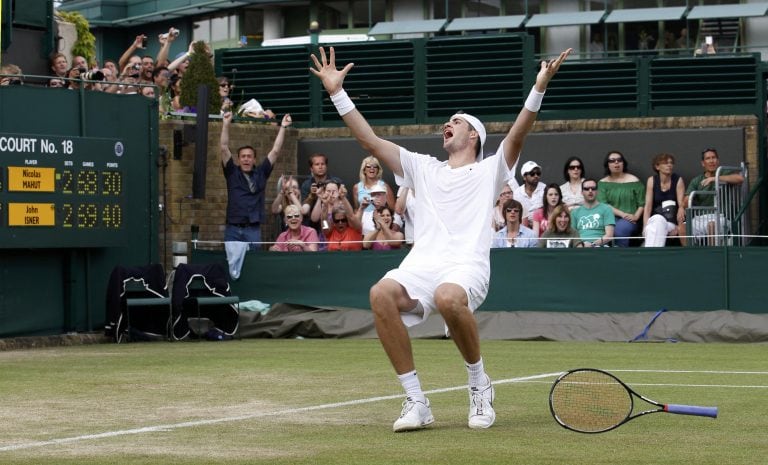 El festejo de John Isner. (REUTERS)