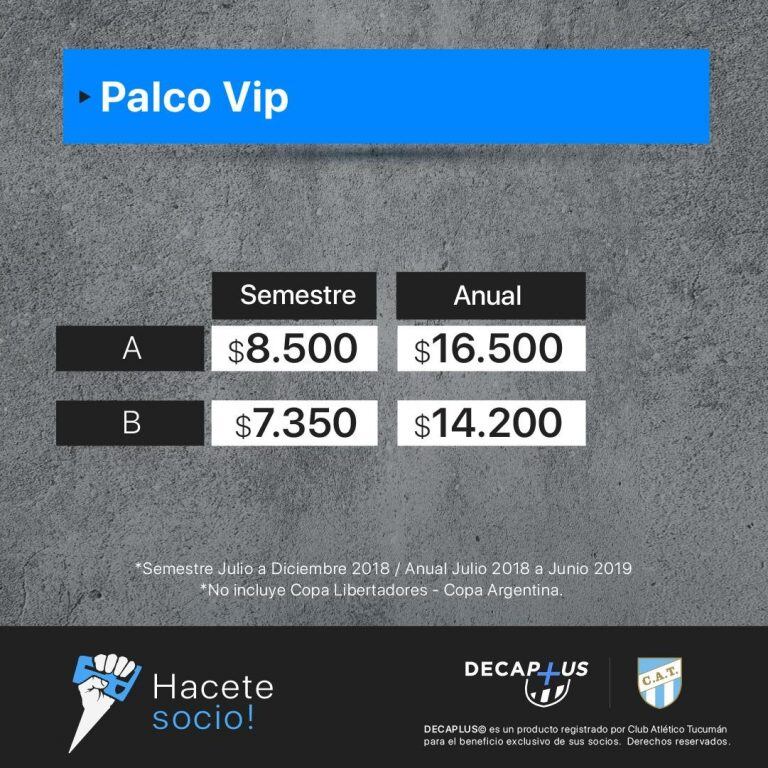 Precios de los abonos para asociarse a Atlético