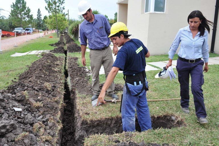 Obra de gas natural en Pueblo General Belgrano
Crédito: Prensa PGB