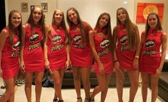 Unas jóvenes mostraron que se disfrazaron de Pringles (Foto: Instagram)