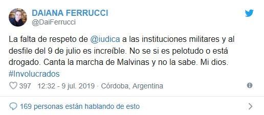 Los mensajes de los usuarios contra Mariano Iúdica por la cobertura de Involucrados (América) del desfile militar por el Día de la Independencia