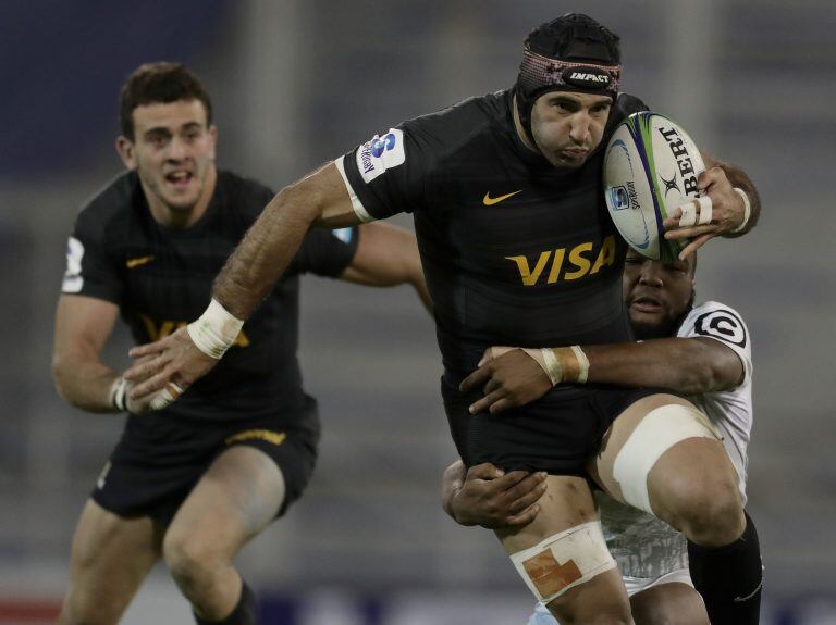 Juan Manuel Leguizamon con los Jaguares. (Foto: Alejandro Pagni/AFP)