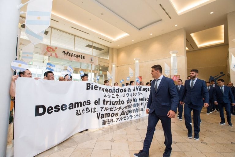 Los Pumas en Japón (Foto: Twitter/lospumas).