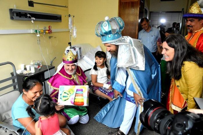 Los Reyes Magos en el Hospital Notti.