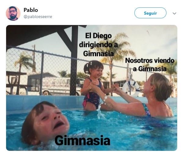 Los memes de la llegada de Maradona a Gimnasia (Foto: captura de Twitter).