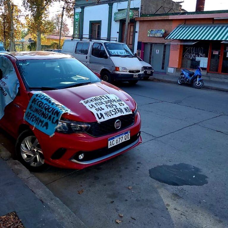 Movilización docente en todo el VAlle de Punilla. 29 de mayo de 2020.