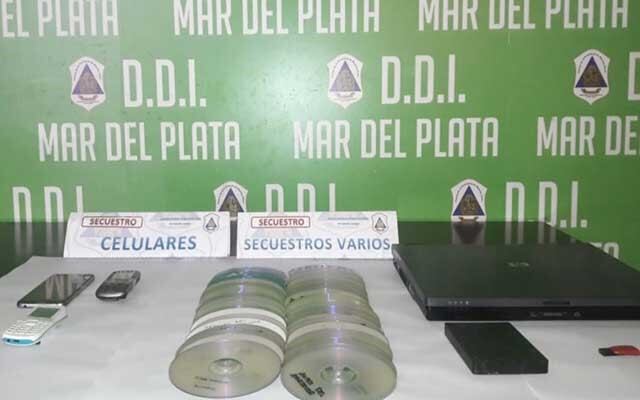 Material secuestrado en la casa del acusado.