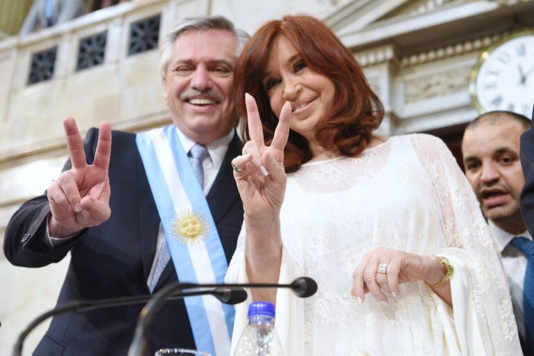 Alberto Fernandez junto a Cristina (Sol Vazquez/Prensa Vicepresidenc / DPA)