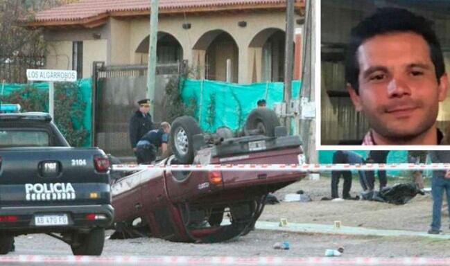 Sebastian Petea Pocovi habría escapado en su camioneta Ford Ranger roja, que luego volcaría.