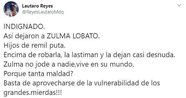 Lautaro Reyes, representante de Zulma Lobato (Twitter: Lautaro Reyes)